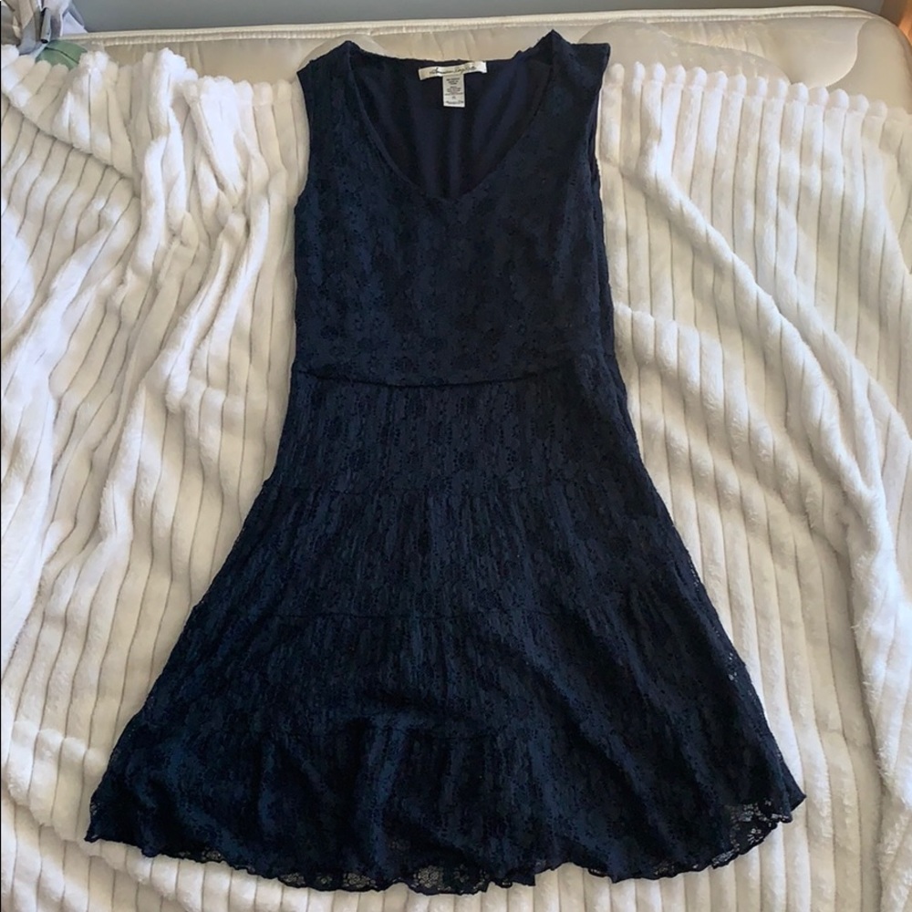 Navy blue lace dress